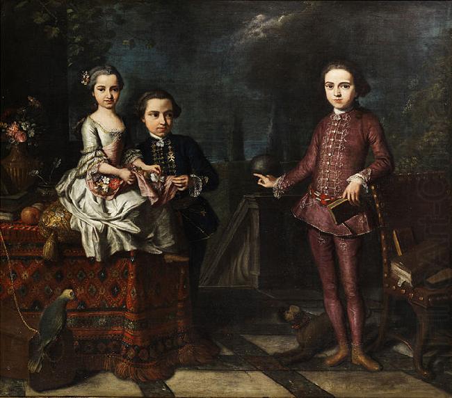 Giuseppe Bonito Portrait of three noble children china oil painting image